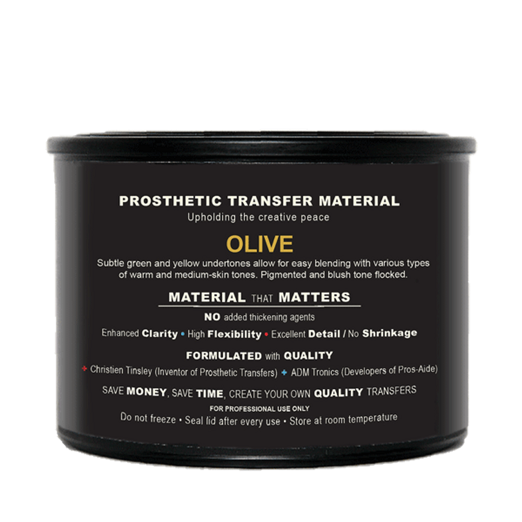 Back Label-Olive Prosthetic Transfer Material